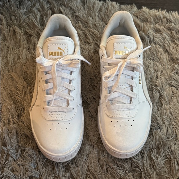 Puma platform sneakers size 7 white & gray - Picture 1 of 7